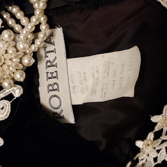 Vintage Black Velvet Dress - Picture 2 of 10